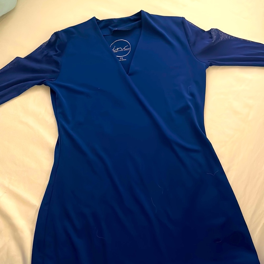 Royal blue INC top. Made in Vietnam